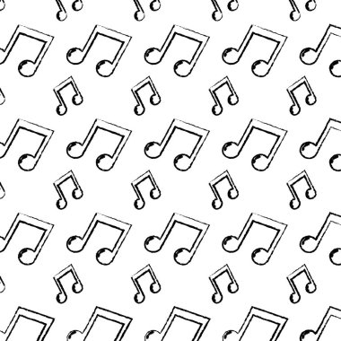 Grunge 2 sekizinci nota ritim arka plan vektör çizim