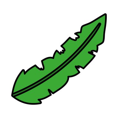 renk botanik egzotik yaprak doğal stil vektör çizim