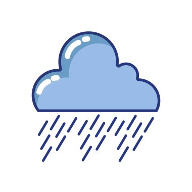 gökyüzünde hava vektör çizim yağmur hattı doğal bulut