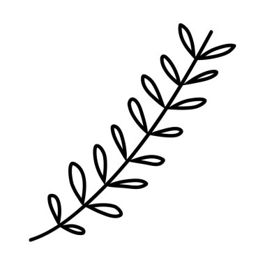 vektör çizim satırı doğal bitki egzotik şube bırakır