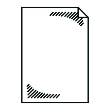 satırı sayfa boş kağıt nesne simge vektör çizim