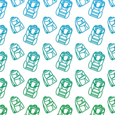 bozulmuş satır sırt çantası eğitim okul aracı arka plan vektör çizim