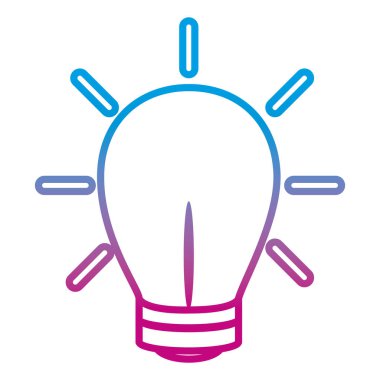 bozulmuş satır ampul yaratıcı bir fikir stil vektör çizim