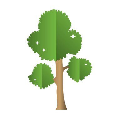 egzotik ağaç dalları yaprak sapı vektör çizim