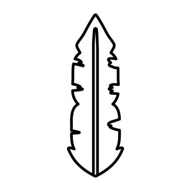 satır botanik tropikal yaprak doğal stil vektör çizim