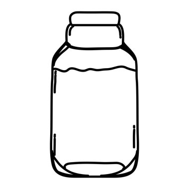 satır doğa sağlıklı meyve suları mason kavanoza vektör çizim