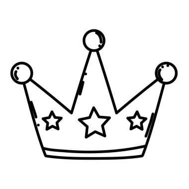 çizgi lüks crown nesnesi yıldız stil vektör çizim ile