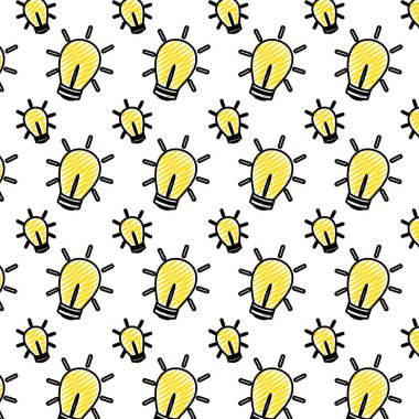 ampul yaratıcı bir fikir arka plan vektör çizim doodle