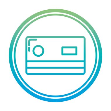 satır iş kredi kartı teknolojisi amblemi vektör çizim bozulmuş