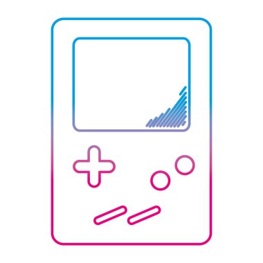 bozulmuş çizgi elektronik tetris avuçiçi oyun konsolu vektör çizim