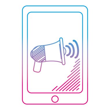 bozulmuş çizgi elektronik smartphone teknoloji yüksek ses vektör çizim ile