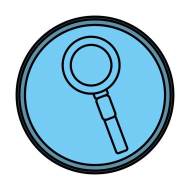 renk Büyüteç aracı arama amblemi vektör çizim