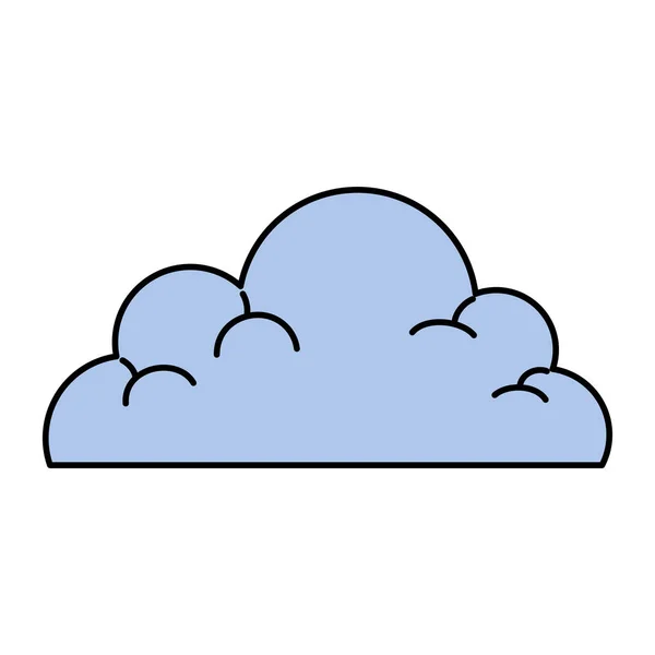 色自然ふわふわ雲空天気ベクトル図 — ストックベクタ
