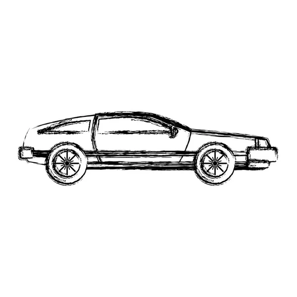 Grunge Seite Luxus Auto Transport Stil Vektor Illustration — Stockvektor