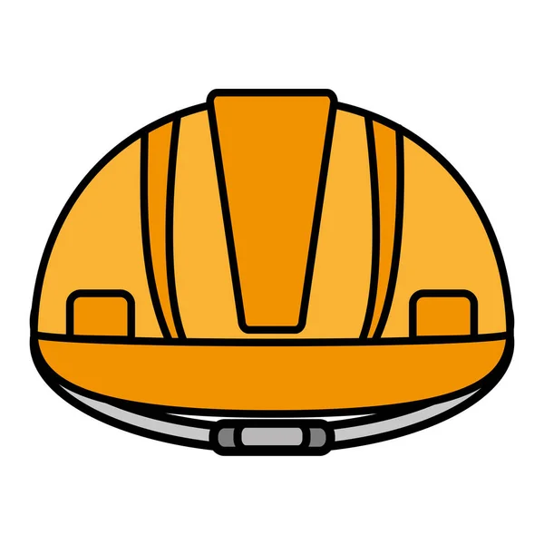 Farbe Helm Schutz Ausrüstung Industrie Bau Vektor Illustration — Stockvektor