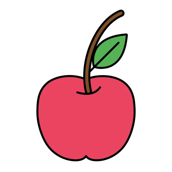 颜色美味的苹果新鲜水果营养向量例证 — 图库矢量图片