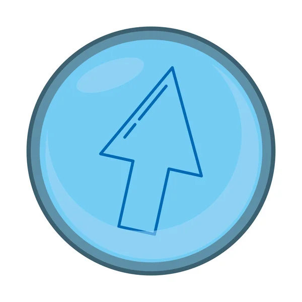 Ícone Interface Cursor Mouse Ilustração Vetorial Emblema — Vetor de Stock
