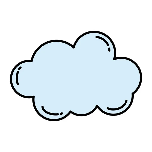 Farbe Natur Flauschig Wolke Himmel Design Vektor Illustration — Stockvektor