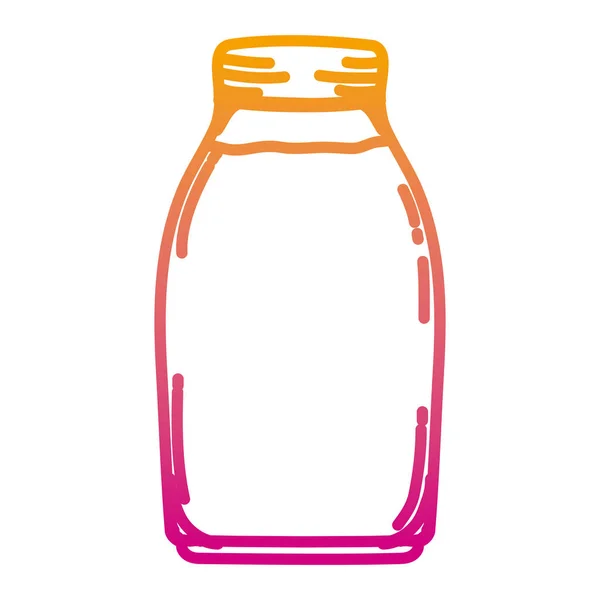 Aangetaste Lijn Gezond Vruchtensap Vers Crystal Jar Vectorillustratie — Stockvector