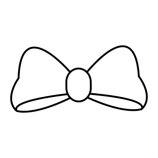 ラインかわいいリボン弓装飾イベント ベクトル図 — ストックベクタ