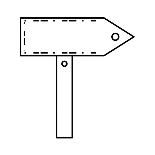 Ligne Bois Panneaux Signalisation Direction Vectoriel Illustration — Image vectorielle