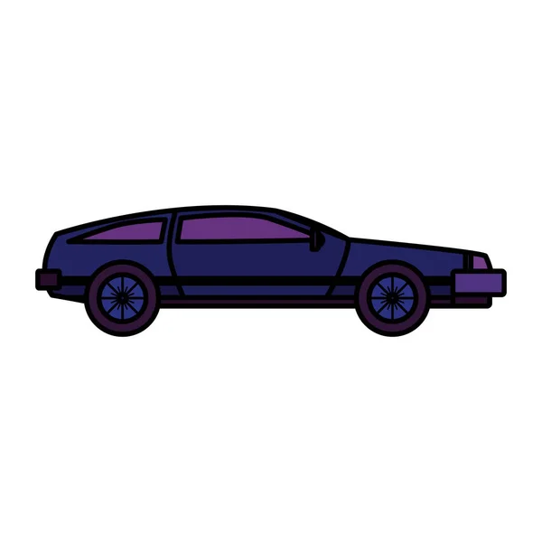 Cor Lado Luxo Carro Transporte Estilo Vetor Ilustração —  Vetores de Stock