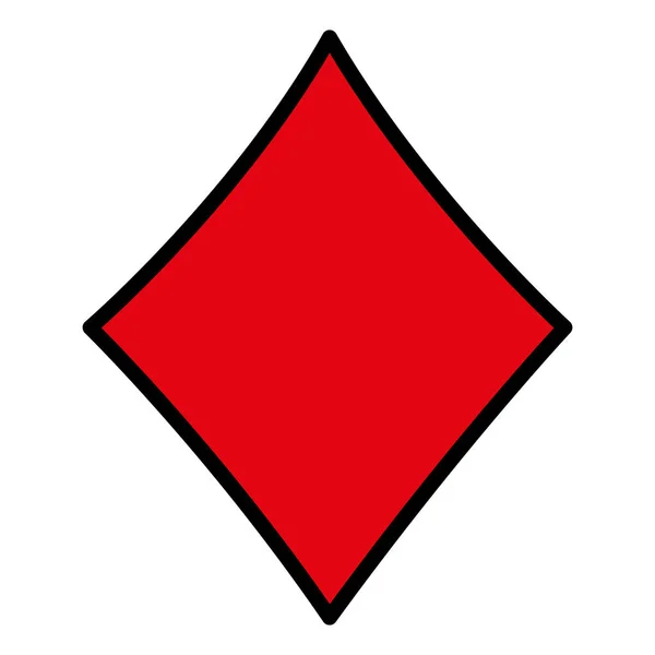カラー ダイヤモンドのカジノのゲームのカード シンボル ベクトル図 — ストックベクタ