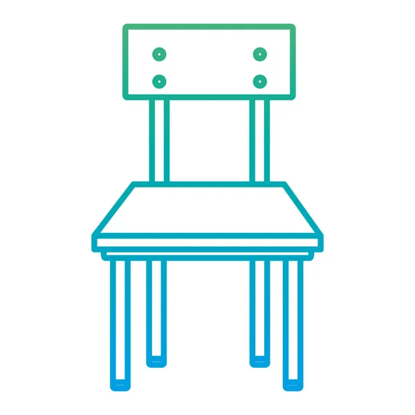 Degradiert Linie Vor Holz Schule Stuhl Bildung Vektor Illustration — Stockvektor