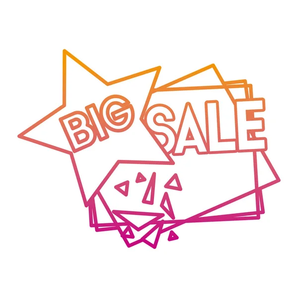 Degraded Line Special Big Sale Tag Message Vector Illustration — Stock Vector