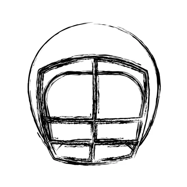 Grunge American Football Helm Einheitliche Stil Vektor Illustration — Stockvektor