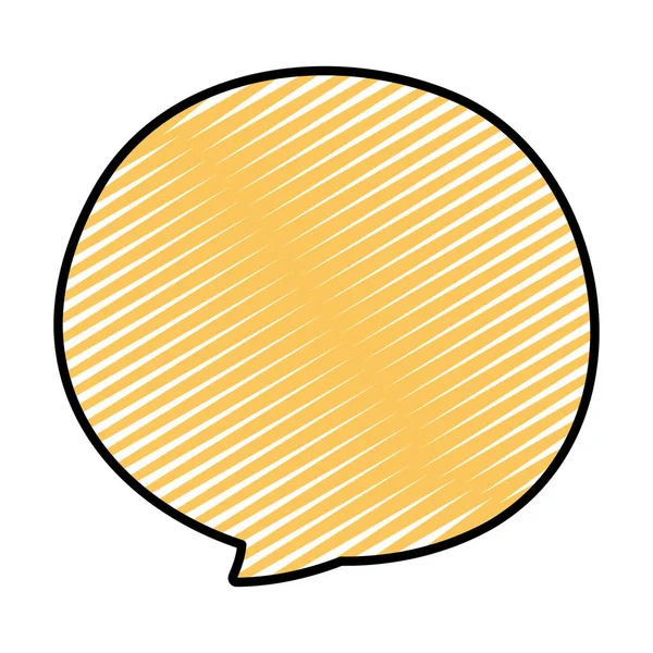 Doodle Chat Bulle Dialogue Texte Idée Vectoriel Illustration — Image vectorielle