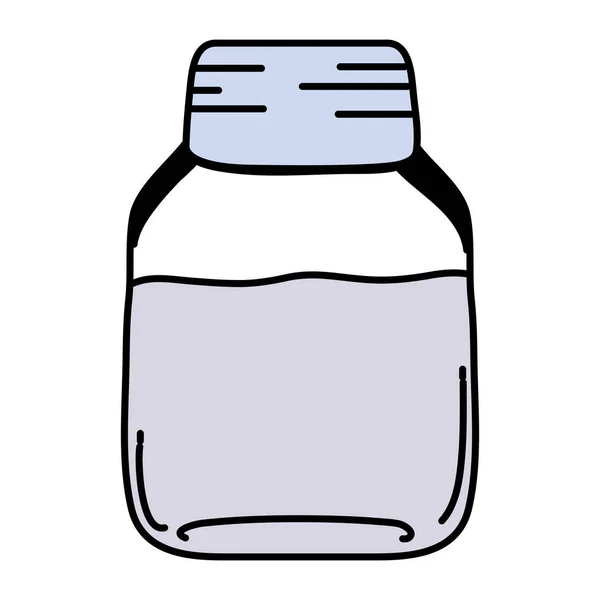 颜色马森罐与健康新鲜果汁矢量插图 — 图库矢量图片