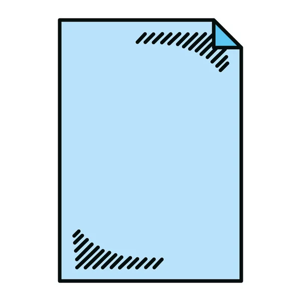 Prázdný List Papíru Objektu Ikonu Vektorové Ilustrace — Stockový vektor