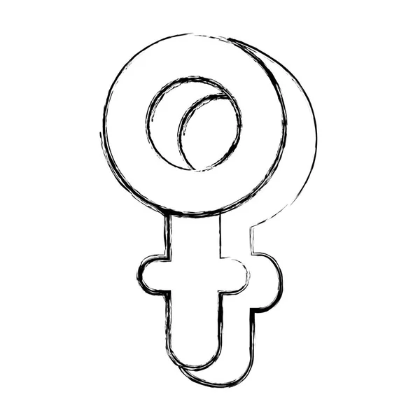 Grunge Graphique Femmes Signe Icône Conception Vectoriel Illustration — Image vectorielle