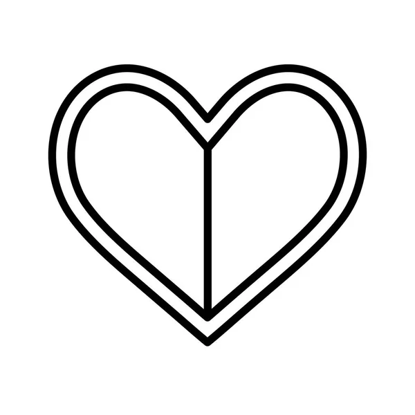 Лінія Краси Форма Серця Любов Символ Векторні Ілюстрації — стоковий вектор