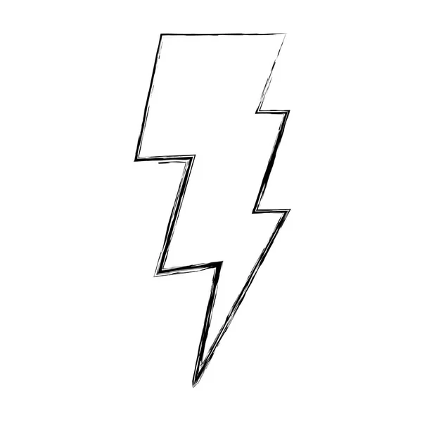 Grunge Elektrické Thunder Ray Počasí Styl Vektorové Ilustrace — Stockový vektor