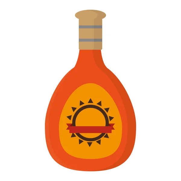 Bouteille Wiskey Liqueur Alcool Boisson Vecteur Illustration — Image vectorielle