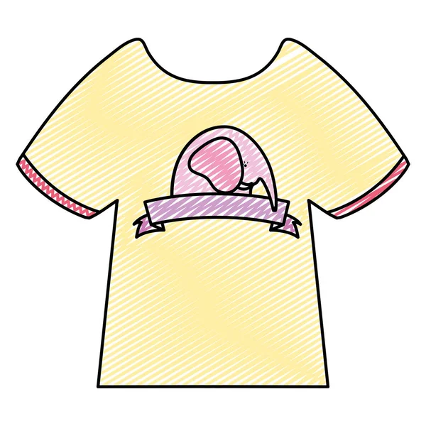 Doodle Camiseta Casual Com Cookies Ilustração Vetorial Estilo Fita — Vetor de Stock