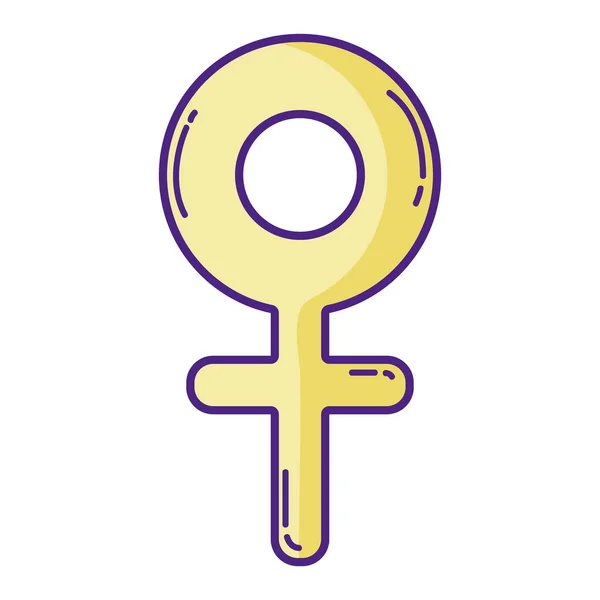 Female Sign Flat Style Icon Vector Illustration — Stock Vector