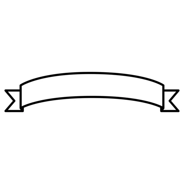 Line Nice Ribbon Decoration Accessory Design Vector Illustration — Stock Vector