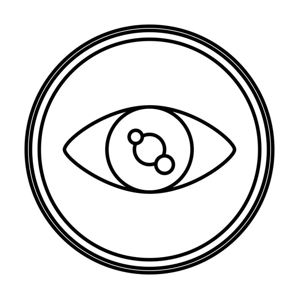 Line Eye Grafisk Vision Design Emblem Vektorillustration — Stock vektor