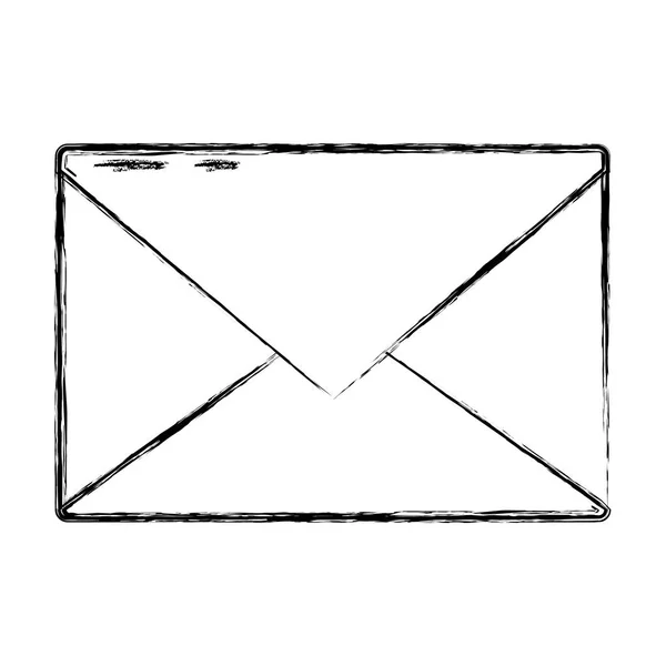 Grunge Mail Mensaje Texto Estilo Carta Vector Ilustración — Vector de stock