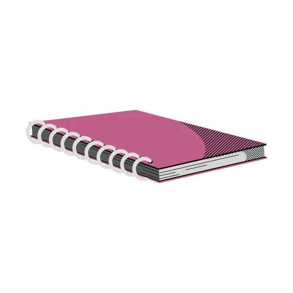 Bom Notebook Escola Utensílio Design Vetor Ilustração — Vetor de Stock