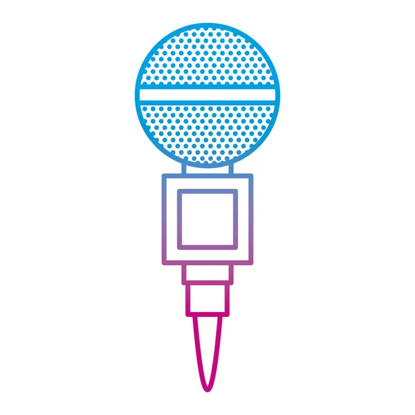 Bozulmuş Satır Mikrofon Ses Ses Ekipman Teknoloji Vektör Çizim — Stok Vektör