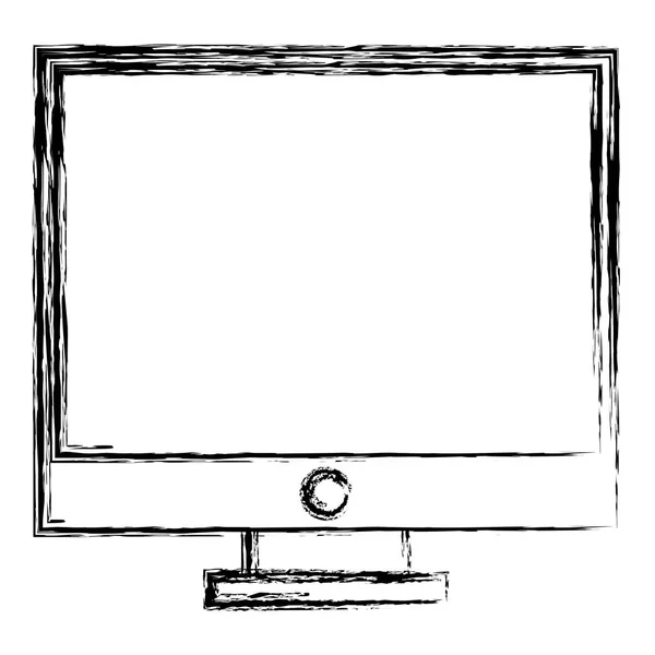 Grunge Elektronische Bildschirm Computer Service Technologie Vektor Illustration — Stockvektor