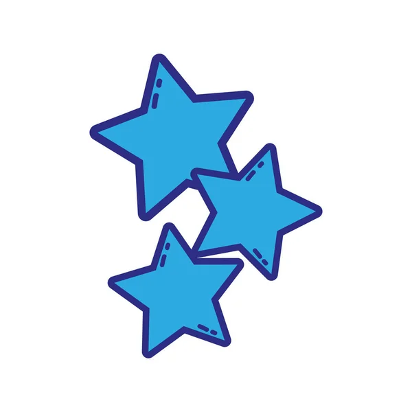 Sterne Die Himmel Leuchten Dekoration Design Vektor Illustration — Stockvektor