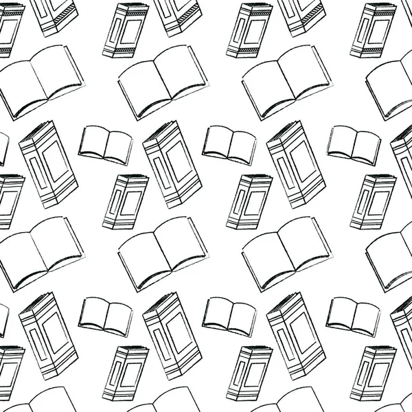 Grunge School Books Outil Éducatif Arrière Plan Vectoriel Illustration — Image vectorielle