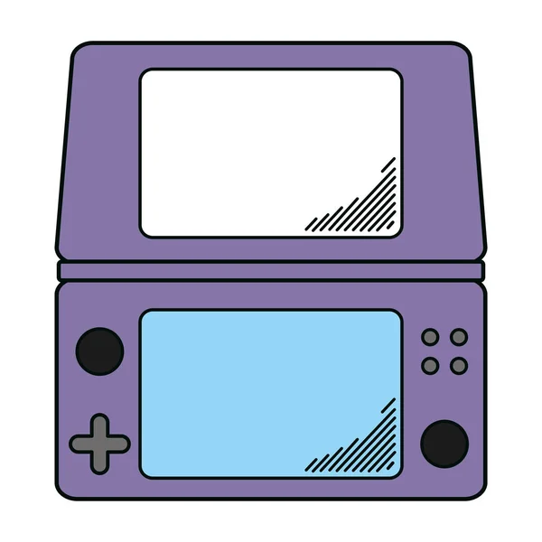 Elektronisch Spel Handheld Simulator Videogame Vectorillustratie — Stockvector