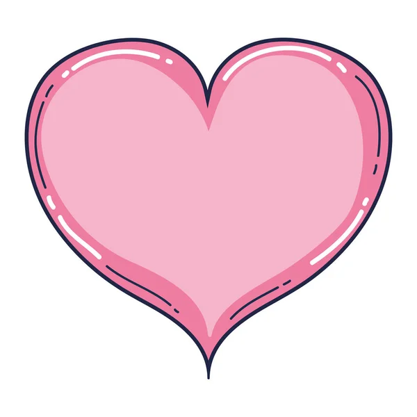 Schönheit Herz Liebe Symbol Stil Vektor Illustration — Stockvektor