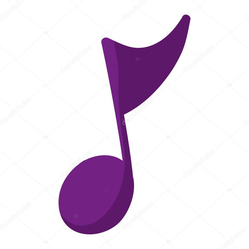 musical quaver note sign sound vector illustration